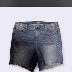 Torrid Distressed Blue Jean Shorts size 24